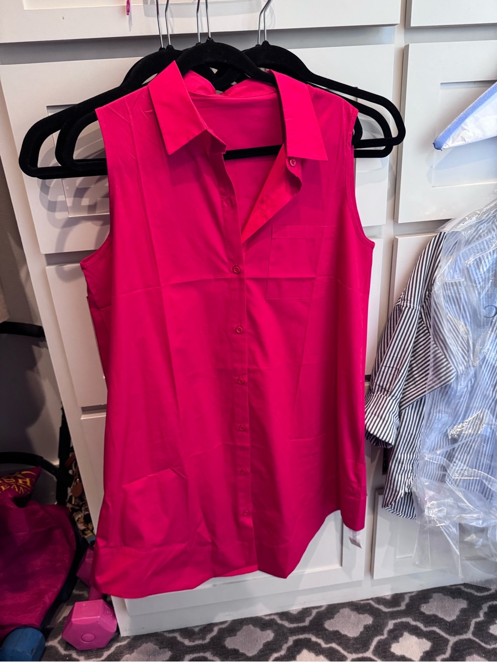 Sleeveless Button-Front Dress